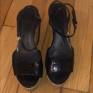 Navy blue Tory Burch platform sandals